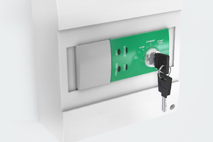 Ektor emergency timer assembly with key