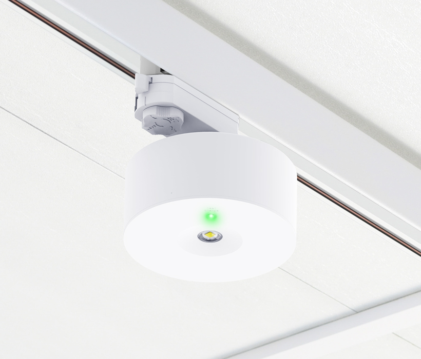 Ledfire Track Core emergency light on lighting track